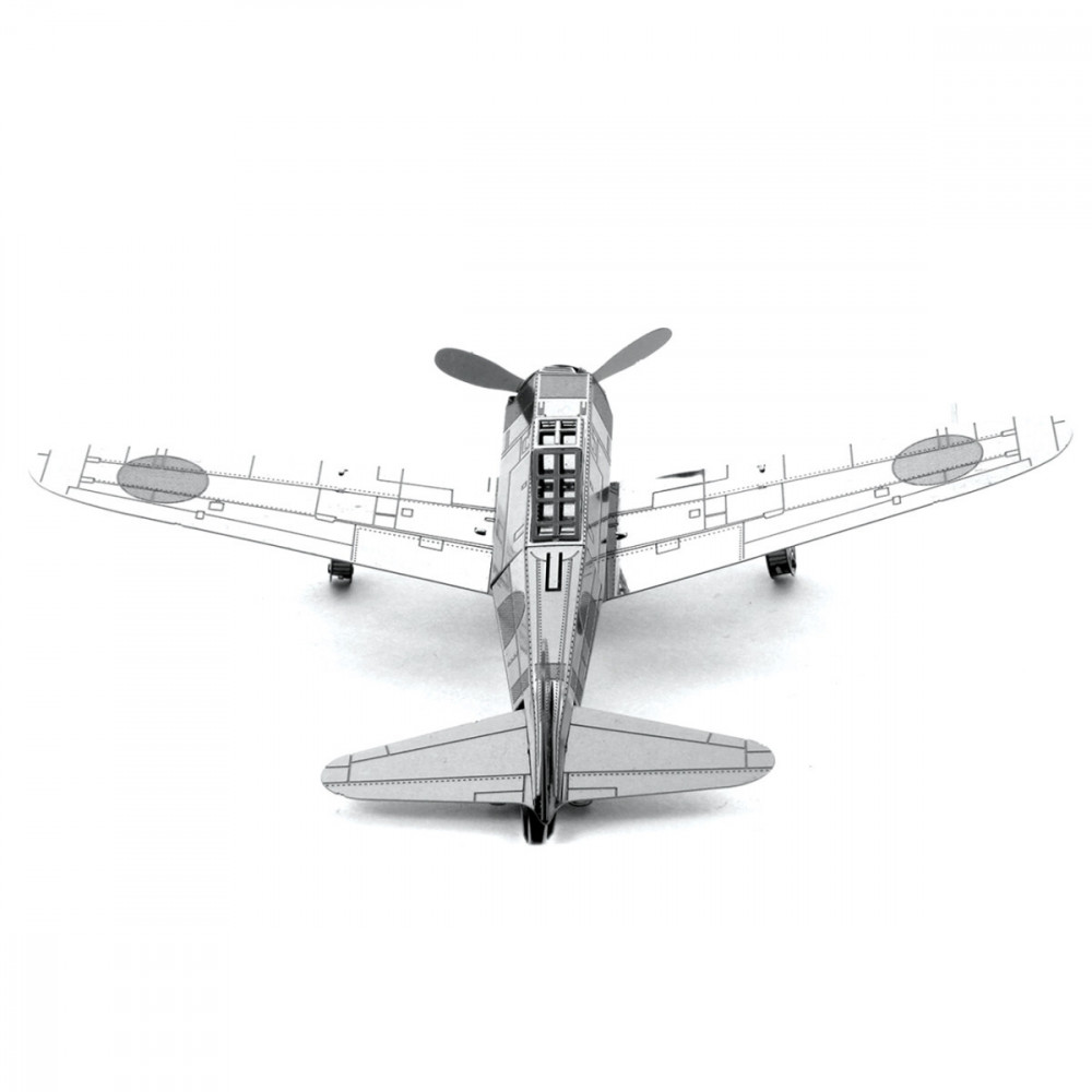 Сборная модель 3D Самолет истребитель Mitsubishi Zero (3DJS033)