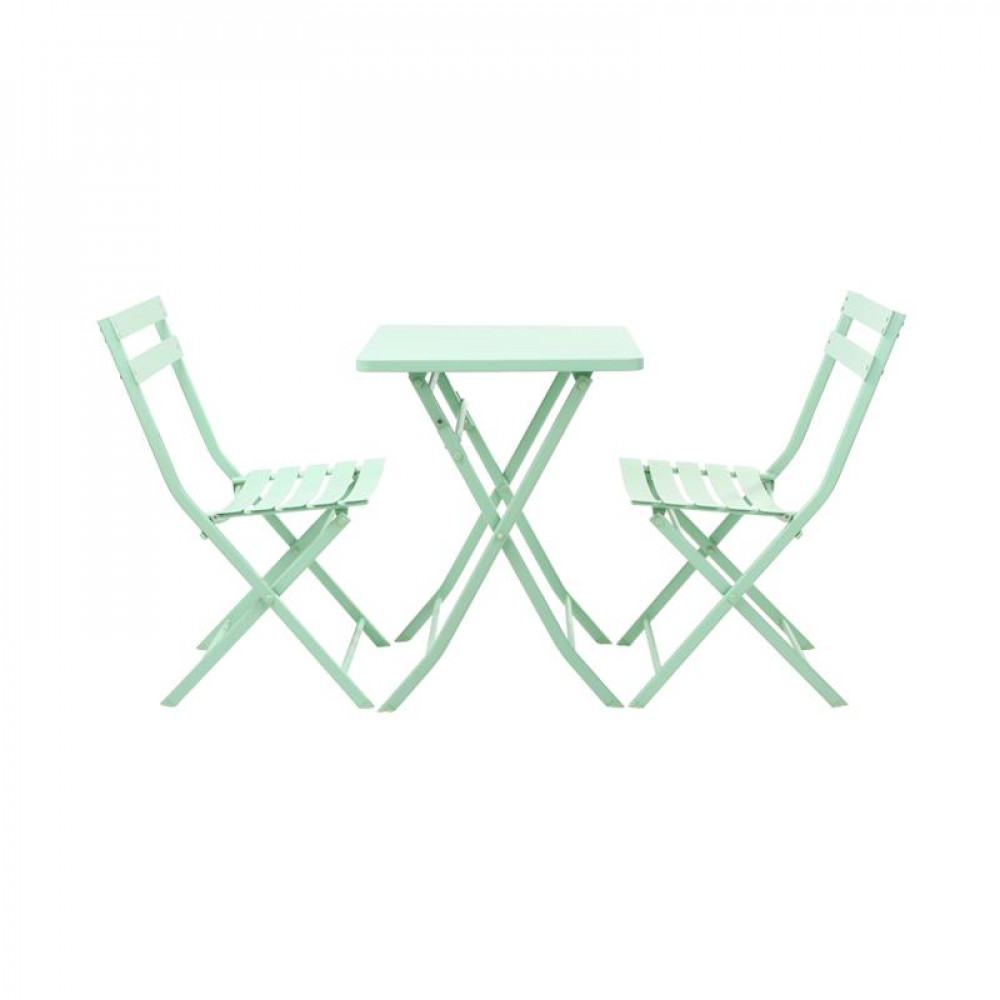 Набор обеденной мебели Складной квадратный стол и 2 стула Xiaomi MWH Colorful Folding Square Table And 2 Folding Chair Set Green